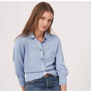 Repeat Polo Neck Cardigan